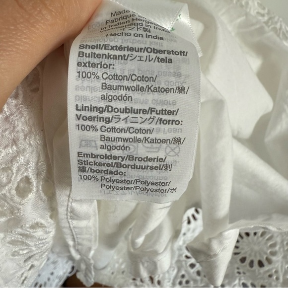 J.CREW Ruffle Maxi Eyelet Cotton Dress White Size: 4 - Picture 8 of 8